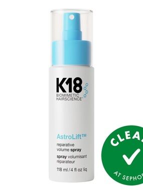 K18 AstroLift Reparative Volume Spray — Light Blue & White